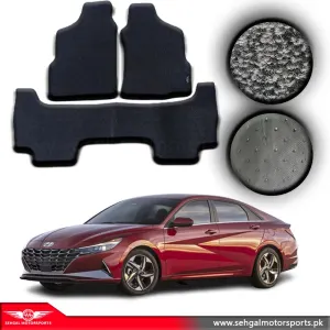 Hyundai Elantra Carpet Floor Mat Special Black/Gray Model 2021-2023