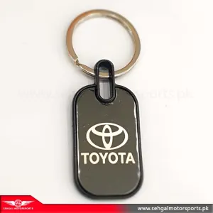 Toyota Logo Key Chain Black Chrome Metal