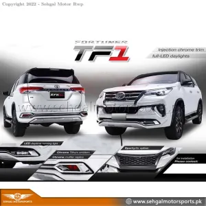 Toyota Fortuner Body Kit (Face Uplift Legender with Head & Back Lights, DRL, Grill Conversion 2016 to 2022 (Black)