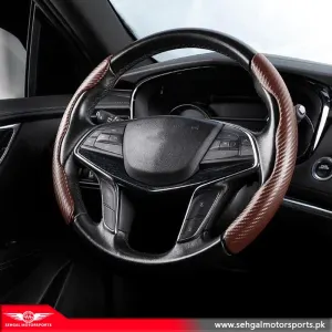 Universal Steering Wheel Grip Carbon fiber Brown