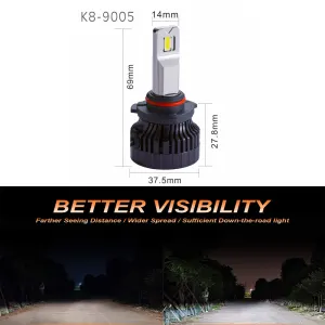 K8 LED SMD 9005 For Head Lights 100w