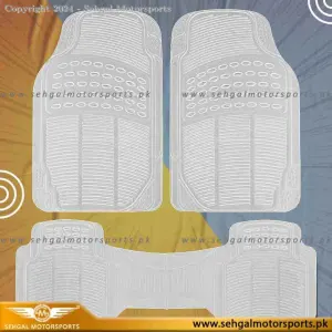 Corolla Rubber Floor Mat (3Pcs) White