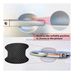 Universal Carbon Fiber Door Bowl Protector Sticker (4pcs)
