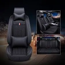Toyota Hilux Revo Japanese Rexine Seat Covers Type R Design Black - Model 2016-2021