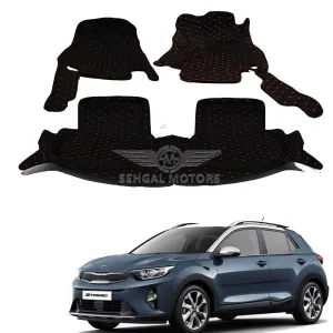 KIA Stonic 7D Eco Floor Mat Black With Red Stitch Model 2020-2021