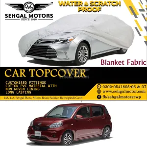 Toyota Vitz Top Cover Blanket Fabric Model 2014-2018