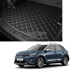 KIA Stonic 7D Trunk Mat Black With Black Stitch Model 2020-2021