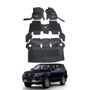 Fortuner 10D Floor Mats Black (7 Seater)