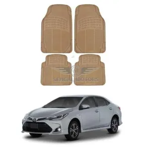 Toyota Corolla Rubber Floor Mat Beige Model 2017-2021