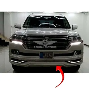 Toyota Land Cruiser FJ200 Front Body Kit / Lip Modellista with LED (White) 2016-2021