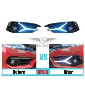 Honda Civic Fog Light DRL Cover Sword Style - Model 2016-2021