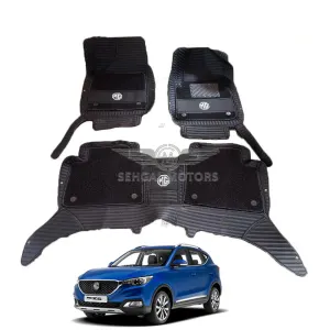 MG ZS 10D Floor Mats Black With Black Grass 3 Pcs - Model 2021