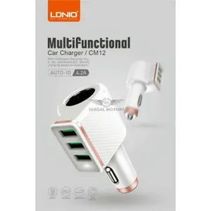 Ldnio 3+1 Universal Car Charger 4.2A CM12