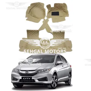 Honda City 7D Floor Mats Beige Model 2017-2020