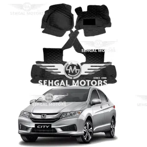 Honda City 7D Floor Mats Black  Model 2012-2020