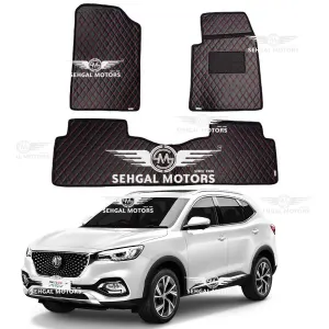 MG HS 7D Mat Floor Mat Black With Red Stitch Model 2020-2021