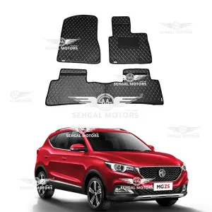 MG ZS 7D ECO Floor Mats Black with Black Stitch Model 2020-2021
