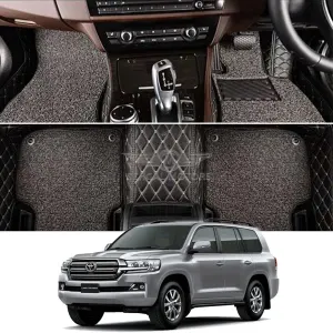Toyota Land Cruiser 9D Floor Mat Beige 4 Pcs Model 2012-2018