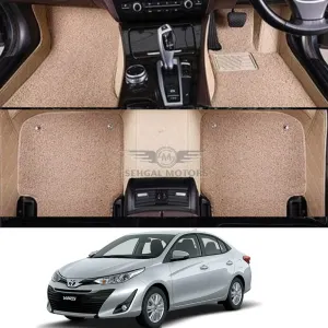 Toyota Yaris 10D Floor Mat Beige with Beige Grass 3pcs Model 2020-2021