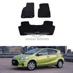 Toyota Aqua Carpet Floor Mat Black 3pcs Model 2012 - 2016 Local