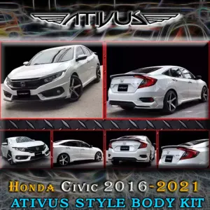 Honda Civic Body Kit Ativus Style (4PCS Un-Painted) Model 2016-2021