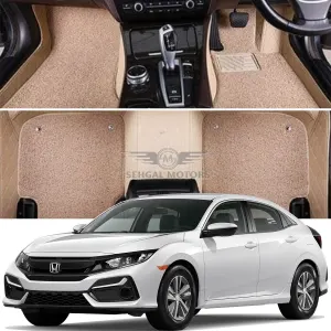 Honda Civic 7D Eco Floor Mat Black With Red Model 2022 (New)
