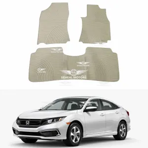 Honda City Rubber Floor Mat Beige 3pcs Model 2008 - 21
