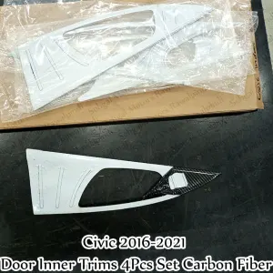 Honda Civic Inner Door Handle Carbon Fiber Model 2016-2021