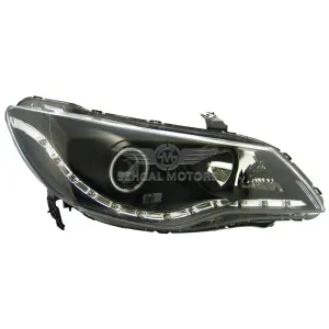 Honda Civic Head Light V2 Black Style Pair Model 2006-2012