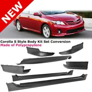 Toyota Corolla Small Body Kit 5 Pcs Plastic (Unpainted) - Model 2012