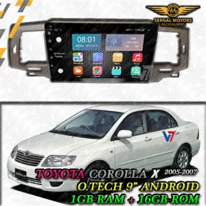 Toyota Corolla X Android 1+16gb Model 2003-2007