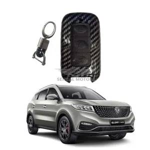 DFSK Glory Carbon Fiber TPU Plastic Protection Key Cover With Keychain- Model 2018 -2021