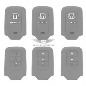 Honda Civic PVC Silicone Protection Key Cover 3 Button Gray- Model 2016-2021