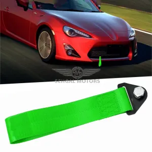 Car Front Bumper Strap Tow Hook - Green
