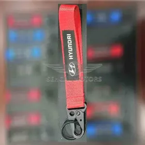 Hyundai Ribbon Key Chain - Red