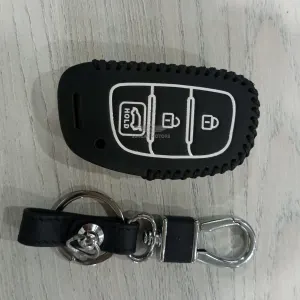 Hyundai Tucson Leather Key cover With Key Chain Model 2020-2021