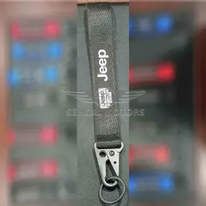 Jeep Ribbon Key Chain - Black
