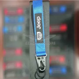 Jeep Ribbon Key Chain - Blue