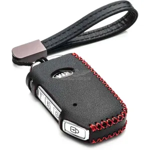 Kia Alpha Leather Key Cover With Key Chain Model 2021