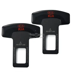 Kia Mini Plastic Seat Belt Clip Black - Pair