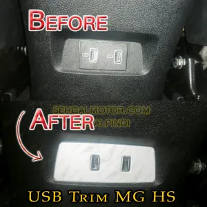 MG HS Interior USB Port Chrome Trims - Model 2020-2021