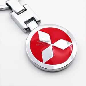Mitsubishi Metal Key Chain - Red