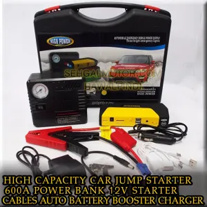 Car Multifunctional Car Battery Jump Starter With Tyre Air Compressor