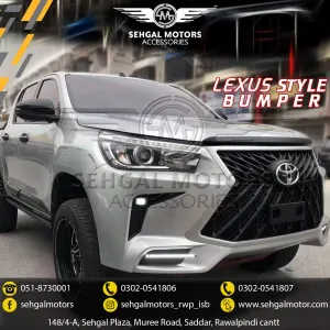 Toyota Hilux Revo Front Bumper Lexus Style with DRL White