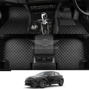 Toyota CH-R 7D Eco Floor Mat Black With Black Stitch Model 2017-2018