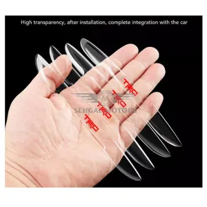 TRD Logo Transparent Door Guards | Side Door Edge Protector
