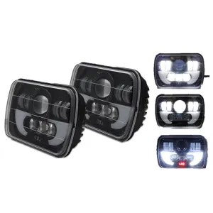 Universal Rectangle Led Light With Drl (pair)