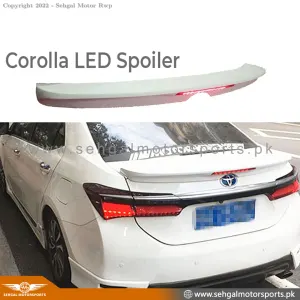 Toyota Corolla Lip LED Trunk Spoiler Un-painted (PK) Model 2017-2021