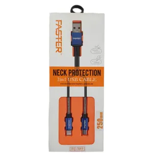 Faster USB Cable 2 In 1 FCTP7 Charging Cable