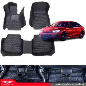 Honda Civic 5D Floor Mat Black Model 2022-2023